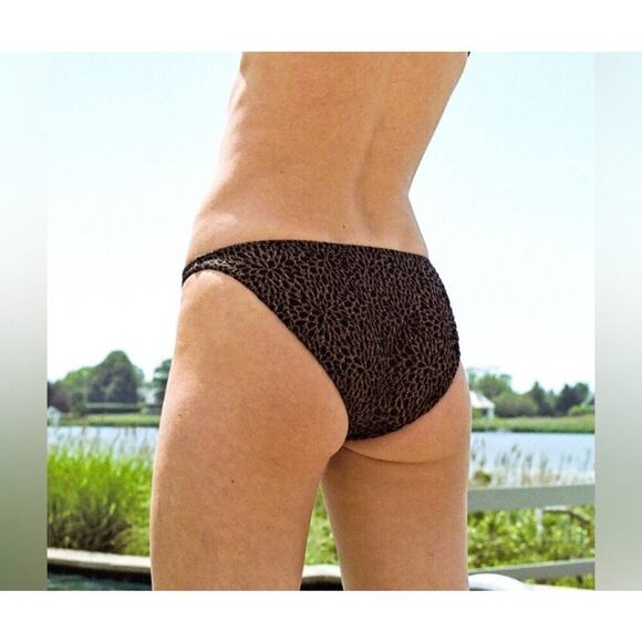 NWT Andie x Demi Moore Swim The Tropez Bikini Bottom In Black/Gold Size Large - Picture 4 of 7